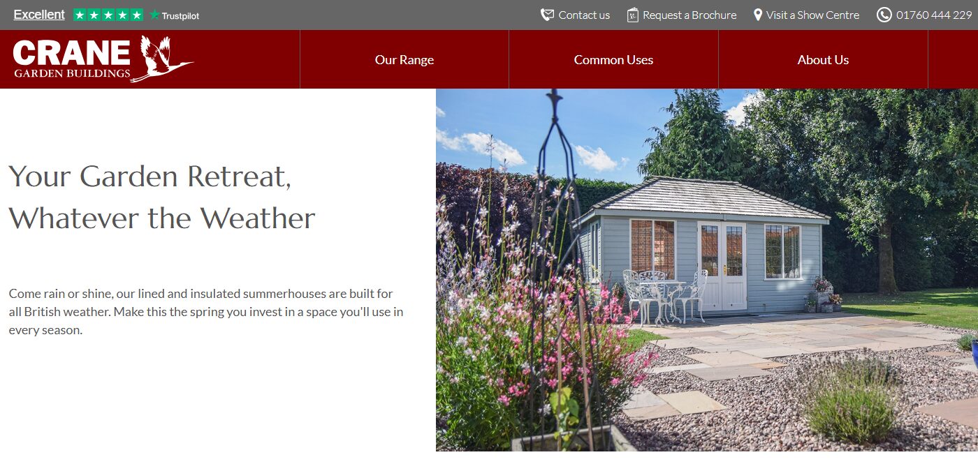 Crane Garden Buildings Homepage Screenshot Crane Garden Buildings Homepage Screenshot