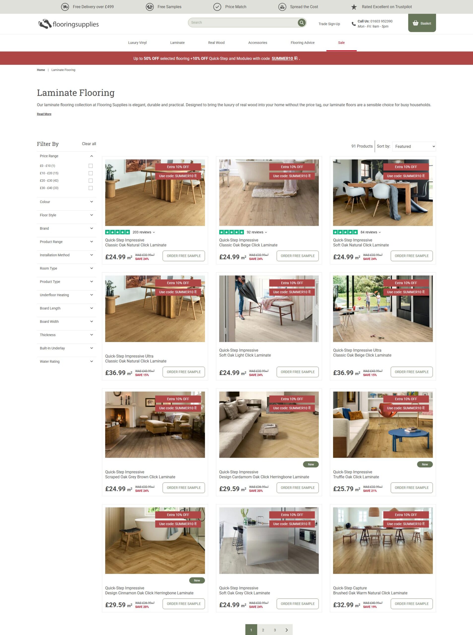 Flooring Supplies Shopify Plus Website Screenshot Flooring Supplies Shopify Plus Website Screenshot